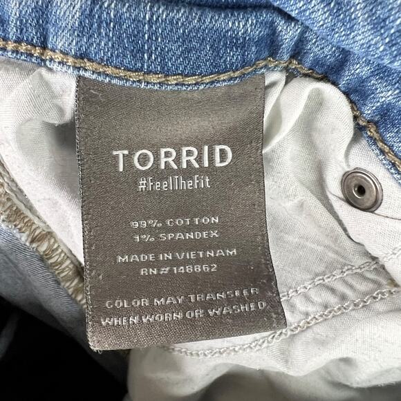 Torrid Perfect Wide Leg Jeans Vintage Stretch Denim Mid Rise 18R Plus - Picture 6 of 6